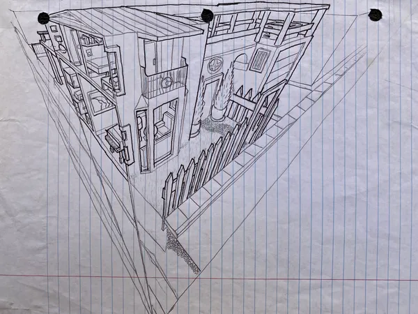 'Hebrew Class House' art piece by Daniel Sosebee